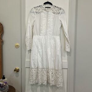 Sandro Paris white lace dress
